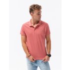 Men's plain polo shirt S1374 - pink