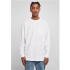 Men´s T-shirt long-sleeve // Urban Classics Heavy Oversized Pocket Longsleeve white