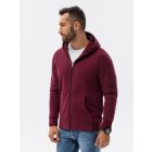 Men's zip-up sweatshirt - V5 dark red B1423 