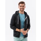Men's zip-up sweatshirt B977 - black V