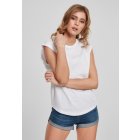 Women´s sleeveless T-shirt  // Urban classics Ladies Basic Shaped Tee white