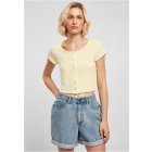 Women´s T-shirt waist  // Urban classics Ladies Cropped Button Up Rib Tee softye