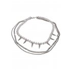 Urban Classics / Meridian Pearl Layering Necklace silver